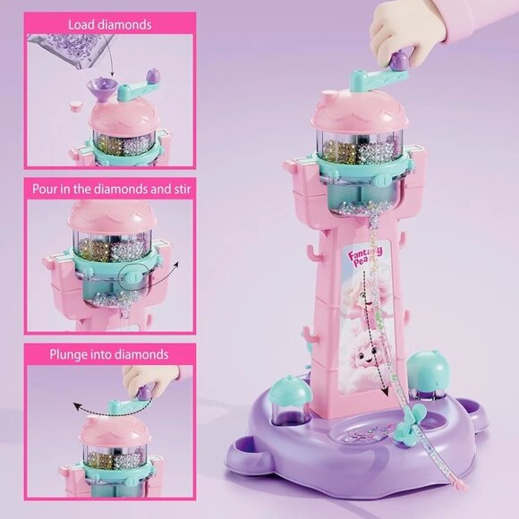 Charm Bracelet Making Kit,Friendship Bracelet Making Kit Toys for Girls age 5+,B - Picture 4 of 6